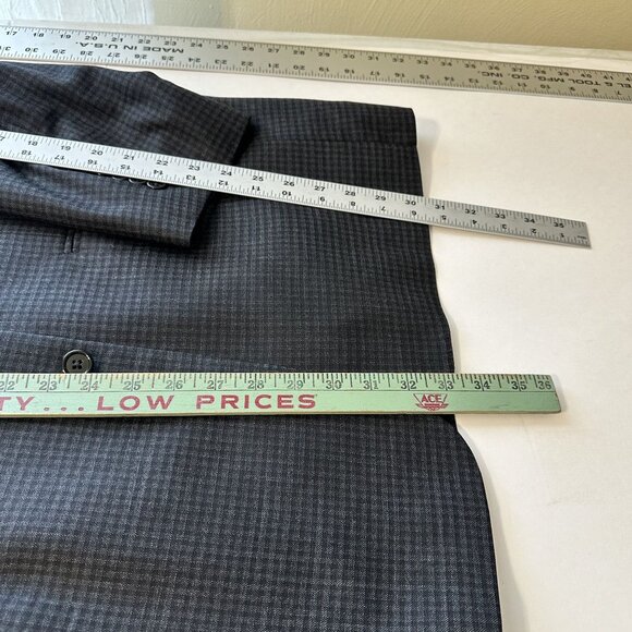 Jos A Bank Mens Gordon 2B Signature Sportcoat Grey Houndstooth 46L Wool Blend - Picture 7 of 16